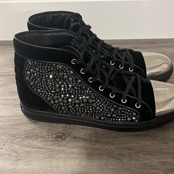 Mens Louis Leeman crystal sneakers - Picture 3 of 5